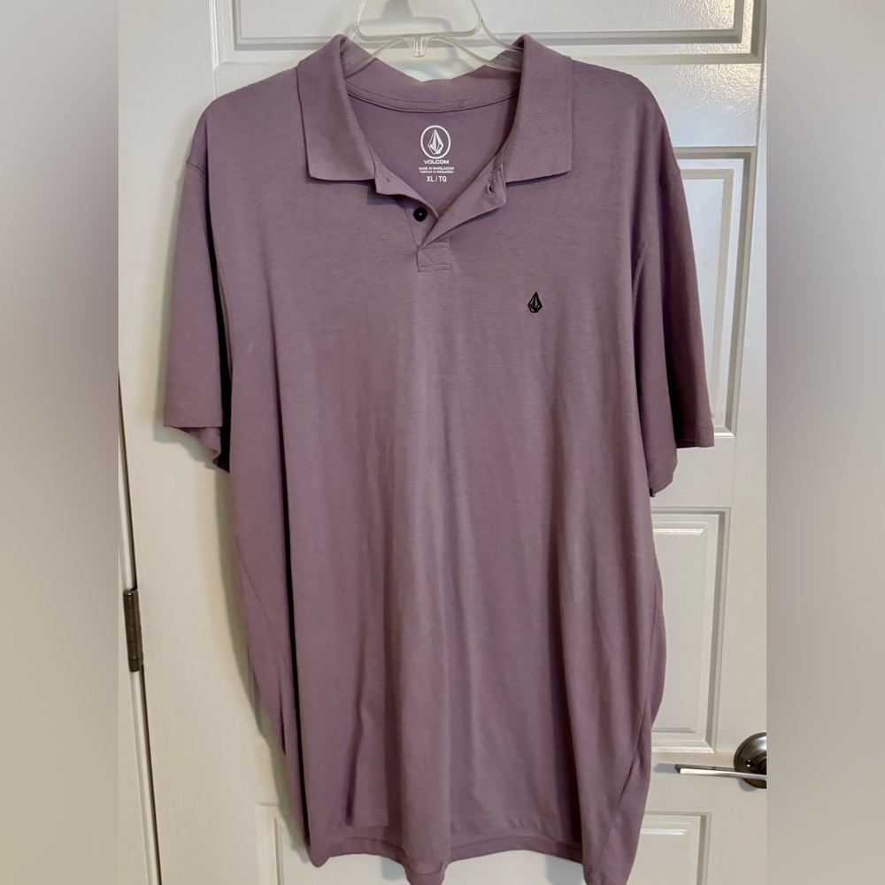 Volcom Men's Polo Shirt in Lavender Mauve